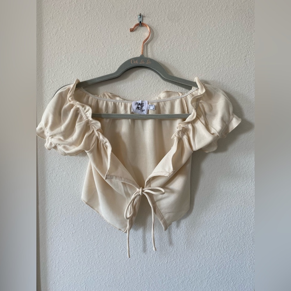 Princess Polly Tie Front Crop Top - Size S